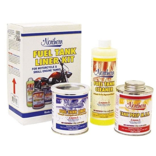 PartzBiz HD: 4409334-Mid USA 05436 Norther Fuel Tank Liner Sealer Kit - 3 Steps - Up To 6 Gallon Tank diy harley metric custom chopper bike Gas Prep PartzBiz HD: 4409334-Mid USA 05436 Norther Fuel Tank Liner Sealer Kit - 3 Steps - Up To 6 Gallon Tank diy harley metric custom chopper bike Gas Prep