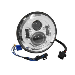 PartzBiz HD EP-DAY-CH & EP-H4-TOUR-ADPT - Mid USA 11004 Chrome 7" Bright White LED Headlight 94-19 Harley Davidson Softail Touring head light lamp 7 inch round custom chopper bagger bike jeep wrangler TJ LJ JK JL lighting upgrade replacement PartzBiz HD EP-DAY-CH & EP-H4-TOUR-ADPT - Mid USA 11004 Chrome 7" Bright White LED Headlight 94-19 Harley Davidson Softail Touring head light lamp 7 inch round custom chopper bagger bike jeep wrangler TJ LJ JK JL lighting upgrade replacement
