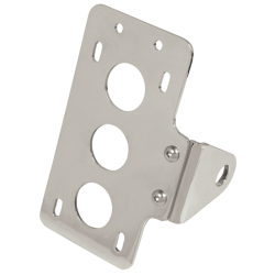 PartzBiz HD MU13130 - Mid USA 13130 V-Factor Chrome Side Mount License Plate Bracket Harley Metric