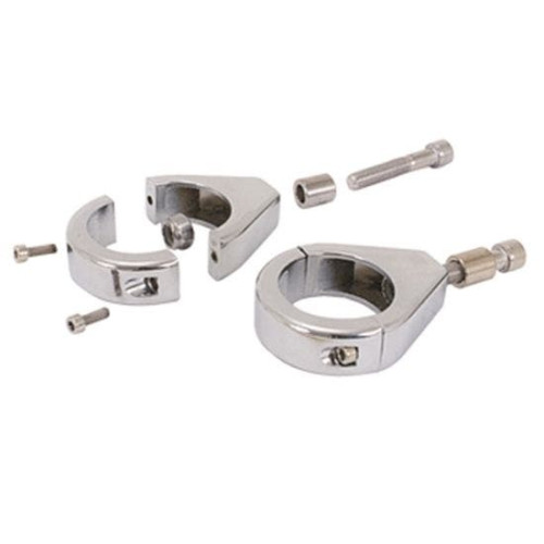 PartzBiz HD: 4409324-Mid USA 13418 V-Factor Chrom ด้านหน้า Turn Signal Mounts สำหรับ 39mm Harley Fork Tubes | 13418 PartzBiz HD: 4409324-Mid USA 13418 V-Factor Chrom ด้านหน้า Turn Signal Mounts สำหรับ 39mm Harley Fork Tubes | 13418
