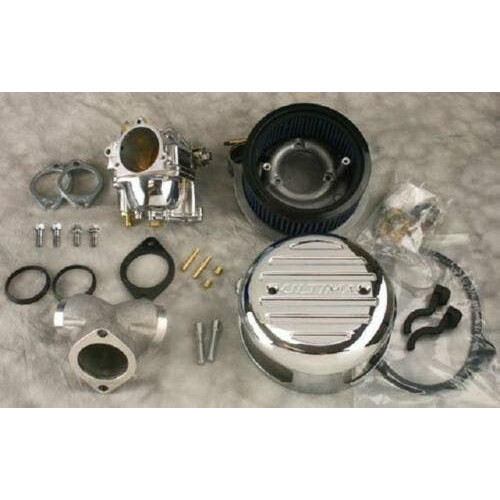 PartzBiz HD: 4409070-MidWest 42-126 Ultima Chrome R2 Complete Carburetor Kit 1984-1999 Harley EVO