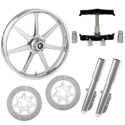 PartzBiz HD MISSION-DUAL-CHR-KIT-PCKG - Mission Chrome 23" Wheel Tire Dual Rotors w/ Raked Triple Trees Lowers & Sliders | MISSION-DUAL-CHR-KIT-PCKG PartzBiz HD MISSION-DUAL-CHR-KIT-PCKG - Mission Chrome 23" Wheel Tire Dual Rotors w/ Raked Triple Trees Lowers & Sliders | MISSION-DUAL-CHR-KIT-PCKG