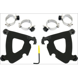 PartzBiz HD DS23200119 - Memphis Shades Black Trigger-Lock Mount Gauntlet Fairing Harley Dyna 06-15 | MEB1993