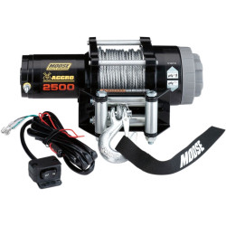 PartzBiz HD DS45050759 - Moose 2500 LB Aggro 4 ล้อ ATV 2500 Winch เชือก ATV พร้อมสวิตช์ Dash