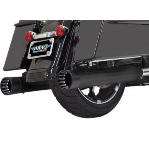 PartzBiz HD: 4408718-Bassani DNT Deep N Throaty All Black Tip 4" Slip On Mufflers Straight 2017 | 1F72DNT5B