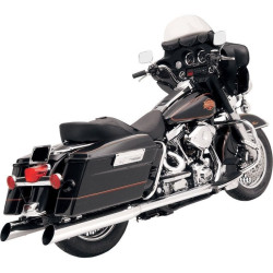 PartzBiz HD DS18010506 - Bassani Chrome Slant Cut Slash Up 4" Slip-On Mufflers 2" Baffle Harley 95-16 | FLH-529 PartzBiz HD DS18010506 - Bassani Chrome Slant Cut Slash Up 4" Slip-On Mufflers 2" Baffle Harley 95-16 | FLH-529