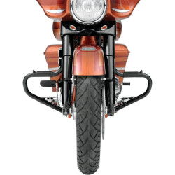PartzBiz HD DS16240170 - Lindby ด้านหน้าสีดำ Multibar Highway Engine Guard Bar สำหรับ Harley FLH/T 97-14 - BL1302/09
