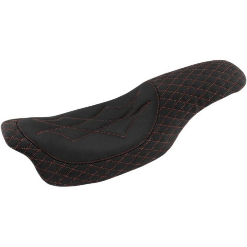 PartzBiz HD: 4408663-Mustang 74111AB Blk/Red Diamond Stitch Revere Journey 2-Up Seat H-D FLH/T 08-Up PartzBiz HD: 4408663-Mustang 74111AB Blk/Red Diamond Stitch Revere Journey 2-Up Seat H-D FLH/T 08-Up