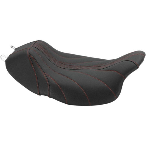 PartzBiz HD: 4408672-Mustang 75059AB Black/Red Gravity Revere Journey Solo Seat Harley Touring 08-Up