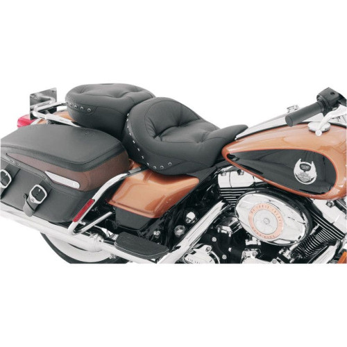 PartzBiz HD: 4408624-Mustang Regal Style Black Studded One Piece Ultra Touring FLH/T Seat 08-17 | 76038 PartzBiz HD: 4408624-Mustang Regal Style Black Studded One Piece Ultra Touring FLH/T Seat 08-17 | 76038