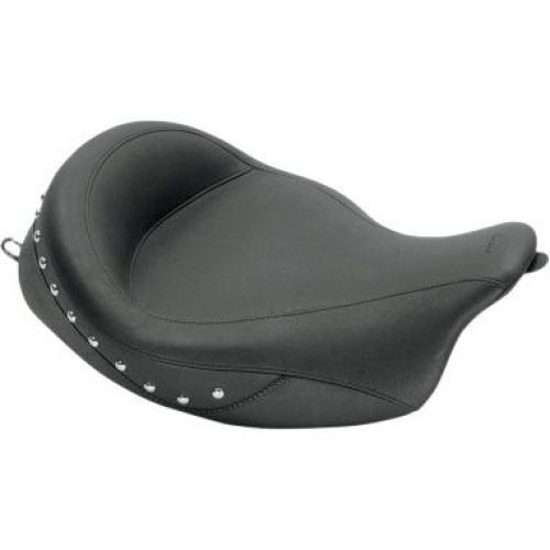 PartzBiz HD: 4408627-ที่นั่งมัสแตง Super Wide Chrome Studded Solo Seats สำหรับ Harley Touring FLH 08-17 | 76068