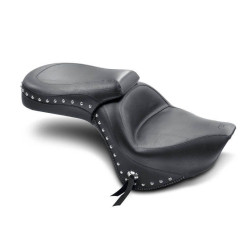 PartzBiz HD MD76126 - Mustang 76126 Black Chrome Studded One Piece Touring Seat Backrest 06-18 VN900 489301 0810-0508 08100508 PartzBiz HD MD76126 - Mustang 76126 Black Chrome Studded One Piece Touring Seat Backrest 06-18 VN900 489301 0810-0508 08100508