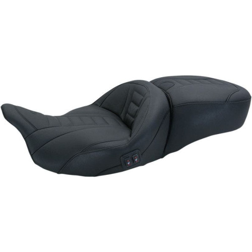 PartzBiz HD: 4408578-Mustang Seats One Piece Deluxe Cushion Touring W Heat for Harley FLH/T 08-17 | 79007 PartzBiz HD: 4408578-Mustang Seats One Piece Deluxe Cushion Touring W Heat for Harley FLH/T 08-17 | 79007