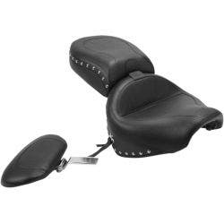 PartzBiz HD MD79190 - Mustang 79190 Two-Piece Studded Seat w/Driver Backrest 99-15 Yamaha Road Star 0810-0407 08100407 489305 PartzBiz HD MD79190 - Mustang 79190 Two-Piece Studded Seat w/Driver Backrest 99-15 Yamaha Road Star 0810-0407 08100407 489305