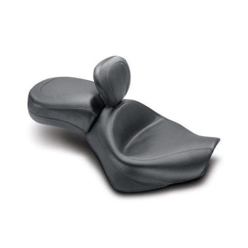 PartzBiz HD: 4408554-Mustang 79471 Black Original Two Piece Wide Backrest Seat 07-18 Honda VT750C2-B 489397 0810-0564 08100564