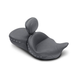 PartzBiz HD MD79586 - Mustang Super Smooth Black Studded Touring Seat Driver Backrest Harley FL 08-17 | 79586 PartzBiz HD MD79586 - Mustang Super Smooth Black Studded Touring Seat Driver Backrest Harley FL 08-17 | 79586