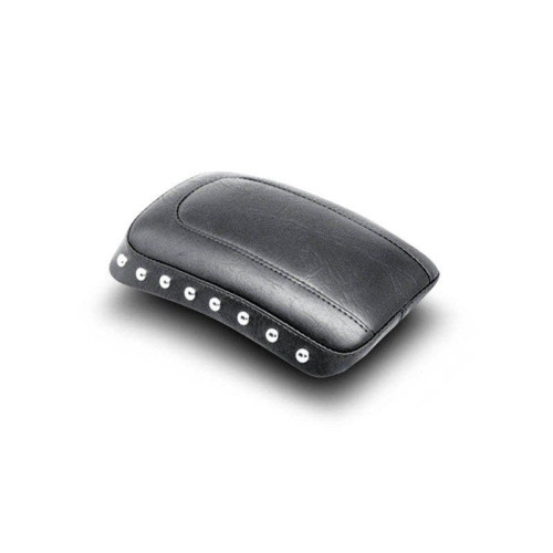 PartzBiz HD: 4408513-Mustang Chrome Studded Thin Rear Pillion Seat Harley 08-17 FLSTC/N 00-07 FLSTS | 76176