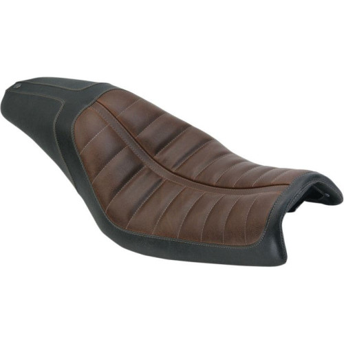 PartzBiz HD: 4408524-Mustang Roland Sands Enzo 2-Up Black Distressed Seat Brown ยก Harley FXD | 76901 PartzBiz HD: 4408524-Mustang Roland Sands Enzo 2-Up Black Distressed Seat Brown ยก Harley FXD | 76901
