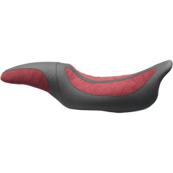 PartzBiz HD MD76294 - Mustang Fred Kodlin Signature Series Maroon & Black 1 Piece 2 up Harley FLH/T | 76294 PartzBiz HD MD76294 - Mustang Fred Kodlin Signature Series Maroon & Black 1 Piece 2 up Harley FLH/T | 76294