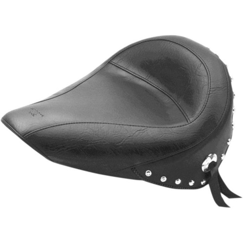 PartzBiz HD: 4408447-Mustang Seats Chrome Studded Solo Seat Only Harley Softail FXST FLST 84-99 | 75490