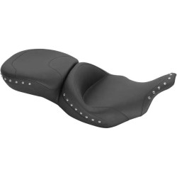 PartzBiz HD MD76970 - ที่นั่งมัสแตง Super Touring Chrome Studded Seat สำหรับ Harley FLHT FLTR 97-07 | 76970 PartzBiz HD MD76970 - ที่นั่งมัสแตง Super Touring Chrome Studded Seat สำหรับ Harley FLHT FLTR 97-07 | 76970