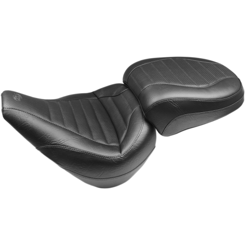 PartzBiz HD: 4408465-Mustang Solo Black Harley Seat W/O Backrest Tuck-N-Roll Stitch 18-23 FXBR/FXBRS | 75031