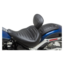 PartzBiz HD MD79770 - Mustang Solo Front Black Harley Seat W/ Driver Backrest Tuck-N-Roll 18-23 FLFB/S | 79770 PartzBiz HD MD79770 - Mustang Solo Front Black Harley Seat W/ Driver Backrest Tuck-N-Roll 18-23 FLFB/S | 79770