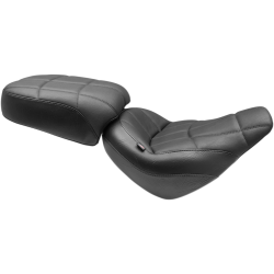 PartzBiz HD MD75160 - Mustang Solo Front Black Harley Seat W/O Backrest Cube Stitch 18-23 FXBB/FXBBS | 75160 PartzBiz HD MD75160 - Mustang Solo Front Black Harley Seat W/O Backrest Cube Stitch 18-23 FXBB/FXBBS | 75160
