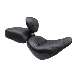 PartzBiz HD MD79495 - Mustang Solo Rear Black Harley Seat W/ Backrest Cube Stitch 18-23 FXBB/FXBBS | 79495 PartzBiz HD MD79495 - Mustang Solo Rear Black Harley Seat W/ Backrest Cube Stitch 18-23 FXBB/FXBBS | 79495