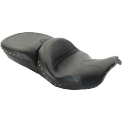 PartzBiz HD MD76862 - Mustang Summit One-Piece Black Studs Touring Seat w/ Receiver Harley FL 14-17 | 76862 PartzBiz HD MD76862 - Mustang Summit One-Piece Black Studs Touring Seat w/ Receiver Harley FL 14-17 | 76862