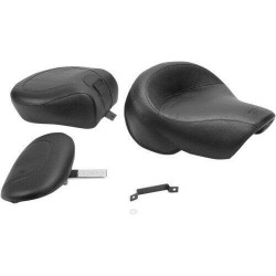 PartzBiz HD MD79235 - Mustang Vintage Wide Touring Two-Piece Seat Driver Backrest Kawasaki Vulcan 96-08