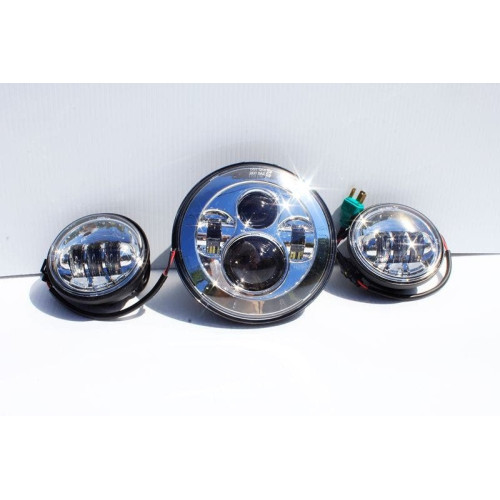 PartzBiz HD: 4408214-ใหม่ 7 ” ไฟหน้าโปรเจคเตอร์ LED Daymaker และไฟส่องผ่านสำหรับ Harley Touring Chrome PartzBiz HD: 4408214-ใหม่ 7 ” ไฟหน้าโปรเจคเตอร์ LED Daymaker และไฟส่องผ่านสำหรับ Harley Touring Chrome