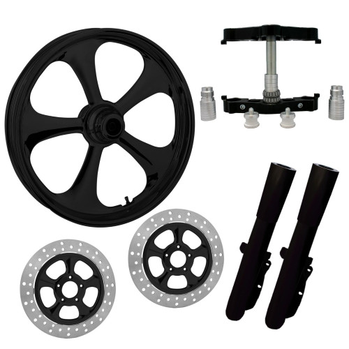 PartzBiz HD: 4408151-ยางล้อ Nitro Black 23” Dual Rotors พร้อมท่อนล่างและตัวเลื่อน Raked Triple Trees | ไนโตร-DUAL-BLK-KIT-PCKG PartzBiz HD: 4408151-ยางล้อ Nitro Black 23” Dual Rotors พร้อมท่อนล่างและตัวเลื่อน Raked Triple Trees | ไนโตร-DUAL-BLK-KIT-PCKG