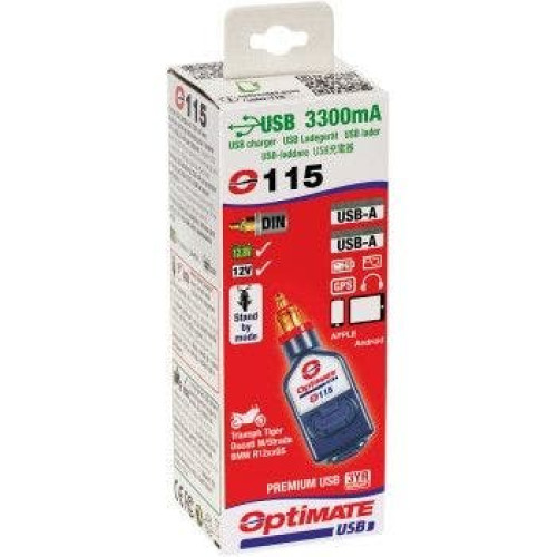 PartzBiz HD: 4408011-Optimate O-115V2 เครื่องชาร์จ USB 3.3 แอมป์แบบ Dual Output BMW Triumph Ducati Harley PartzBiz HD: 4408011-Optimate O-115V2 เครื่องชาร์จ USB 3.3 แอมป์แบบ Dual Output BMW Triumph Ducati Harley