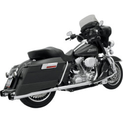 PartzBiz HD ds18001301 - Bassani Chrome +P Bagger Stepped True Duals Power Curve Headers 4" Mufflers Blk | 1F46R PartzBiz HD ds18001301 - Bassani Chrome +P Bagger Stepped True Duals Power Curve Headers 4" Mufflers Blk | 1F46R