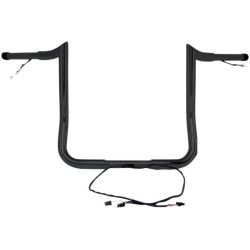 PartzBiz HD DS06015307 - Paul Yaffe Bagger Nation Black Wired แฮนด์ลิง 10” Monkey Harley Batwing 14-Up