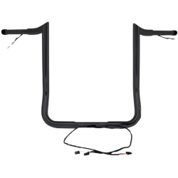 PartzBiz HD DS06015309 - Paul Yaffe Bagger Nation Black Wired 12” แฮนด์ลิง Harley Batwing 14-Up