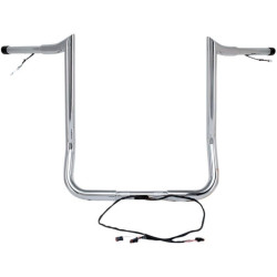 PartzBiz HD DS06015310 - Paul Yaffe Bagger Nation Chrome Wired 12” แฮนด์ Monkey Harley Batwing 14-Up