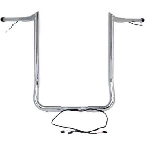 PartzBiz HD: 4407920-Paul Yaffe Bagger Nation Chrome Wired 14" Monkey Handlebars Harley Batwing 14-Up