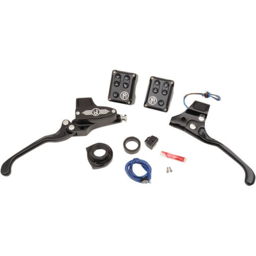 PartzBiz HD: 4407698-Performance Machine Black Contrast Cut 9/16 Handlebar Control Kit Cable Can Bus | 0062-4021-BM PartzBiz HD: 4407698-Performance Machine Black Contrast Cut 9/16 Handlebar Control Kit Cable Can Bus | 0062-4021-BM
