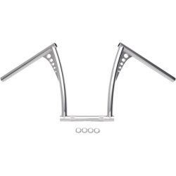 PartzBiz HD PM0173-1839-CH - Performance Machine Chrome Vintage Springer 1" Handlebars Pre-Drilled Knurled