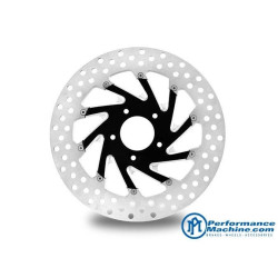 PartzBiz HD PM0133-1522REYRS-BMP - Performance Machine Del Rey Black Platinum Cut 11.5 Right Front Brake Rotor Harley | 0133-1522REYRS-BMP PartzBiz HD PM0133-1522REYRS-BMP - Performance Machine Del Rey Black Platinum Cut 11.5 Right Front Brake Rotor Harley | 0133-1522REYRS-BMP
