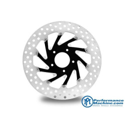 PartzBiz HD PM0133-1800REYLS-BMP - Performance Machine Del Rey Black Platinum Cut 11.8 Left Front Brake Rotor Harley | 0133-1800REYLS-BMP PartzBiz HD PM0133-1800REYLS-BMP - Performance Machine Del Rey Black Platinum Cut 11.8 Left Front Brake Rotor Harley | 0133-1800REYLS-BMP