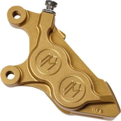 PartzBiz HD: 4407488-Performance Machine Gold Ops 4 Piston Front Right Caliper Harley M8 FL FX 17-Up ABS electra road street glide king cnc fat boy bob low rider heritage 0052-2424-SMG PartzBiz HD: 4407488-Performance Machine Gold Ops 4 Piston Front Right Caliper Harley M8 FL FX 17-Up ABS electra road street glide king cnc fat boy bob low rider heritage 0052-2424-SMG