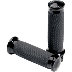 PartzBiz HD PM0063-2020-B - Performance Machine PM Standard Black Contour Renthal Hand Grips TBW 08-17 PartzBiz HD PM0063-2020-B - Performance Machine PM Standard Black Contour Renthal Hand Grips TBW 08-17