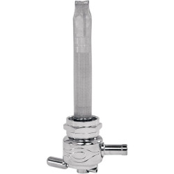 PartzBiz HD TR498640 - Pingel 6311-CF Power Flo Flamed Round Chrome 180 Deg Inward 22mm Petcock Harley | 6311-CF PartzBiz HD TR498640 - Pingel 6311-CF Power Flo Flamed Round Chrome 180 Deg Inward 22mm Petcock Harley | 6311-CF
