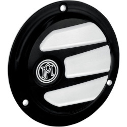 PartzBiz HD PM0177-2027-BM - Performance Machine Scallop 3 Hole Contrast Cut Derby Cover Harley EVO Big Twin | 0177-2027-BM PartzBiz HD PM0177-2027-BM - Performance Machine Scallop 3 Hole Contrast Cut Derby Cover Harley EVO Big Twin | 0177-2027-BM