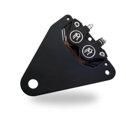 PartzBiz HD PM1266-0052-BM - PM Black Contrast Cut 4 Piston Rear Brake Caliper & Bracket for Harley Softail 84-87 - 1266-0052-BM PartzBiz HD PM1266-0052-BM - PM Black Contrast Cut 4 Piston Rear Brake Caliper & Bracket for Harley Softail 84-87 - 1266-0052-BM