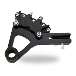 PartzBiz HD PM1259-0052-SMB - PM Black Ops 4 Piston Rear Brake Caliper for Harley Dyna 08-14 Models - 1259-0052-SMB PartzBiz HD PM1259-0052-SMB - PM Black Ops 4 Piston Rear Brake Caliper for Harley Dyna 08-14 Models - 1259-0052-SMB