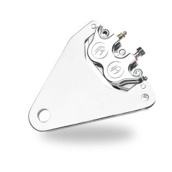 PartzBiz HD PM1266-0052-CH - PM Chrome 4 Piston Rear Brake Caliper & Bracket for Harley Softail 84-87 - 1266-0052-CH PartzBiz HD PM1266-0052-CH - PM Chrome 4 Piston Rear Brake Caliper & Bracket for Harley Softail 84-87 - 1266-0052-CH
